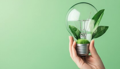 Green Energy Lightbulb Concept