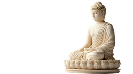Fototapeta premium buddha statue isolated on white background