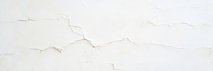 Obraz premium Cracked Wall Texture: A detailed close-up shot revealing a network of fine cracks across a textured off-white wall surface. Ideal for backgrounds or design elements conveying themes of age.