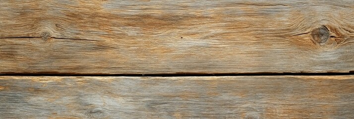 Obraz premium Rustic Wood Texture: A close-up shot of a weathered, knotty wood surface with a pronounced crack running through the center, revealing the natural beauty of the wood grain and its history.