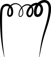 Spiral wave line or curved pattern. Graphic element