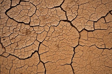 a close up of a cracked surface with a flower on it