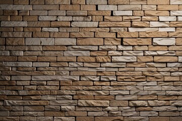 Obraz premium a close up of a brick wall with a fire hydrant in front of it