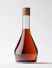 A stylish bottle mockup on a pristine white backdrop, perfect for showcasing labels and enhancing bar-related promotions.