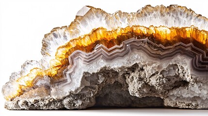 Obraz premium Intricate crystal formations gleam with stunning clarity, elegantly displayed against a pristine white backdrop that accentuates their natural beauty.