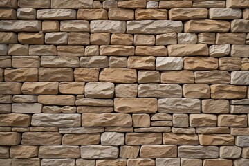 Obraz premium a close up of a stone wall with a fire hydrant in front of it