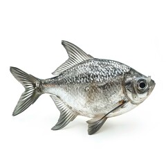 Obraz premium Silver Fish Isolated on white isolated on white 