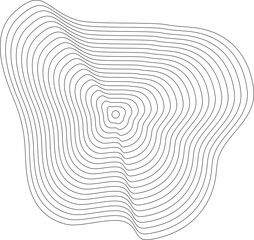 Liquid shape made of lines with blend effect. Modern design