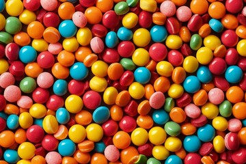 Obraz premium a close up of a pile of colorful candy with a lot of different colors