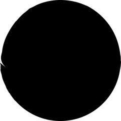 Circle ink brush stroke, round shape
