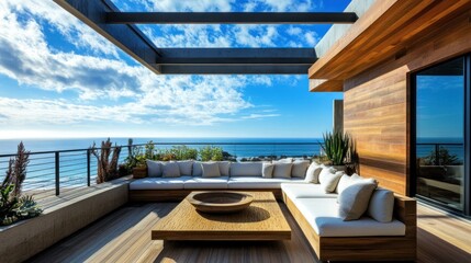 Fototapeta premium Luxury Ocean View Terrace
