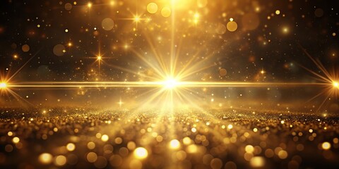 Obraz premium Abstract golden light leak or outer space background