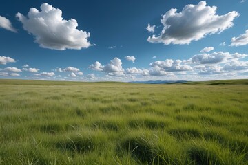 Obraz premium there is a field of grass with a sky background
