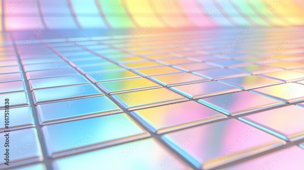 Poster abstract colorful shiny tiles pattern background