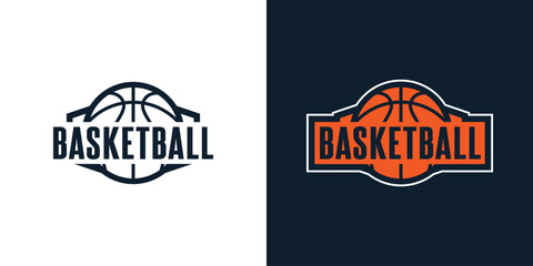 basketball logo vector illustration, emblem sport logo template