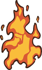 Vintage fire collection drawing illustration vector