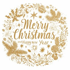 Merry christmas and holiday new year greeting