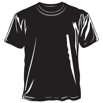 black t-shirt graphic design clip art preview
