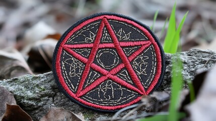 Embroidered patch pentagram Baphomet Occult symbolism Satan Lilith 666 Devil Accessory for rockers metalheads punks goths