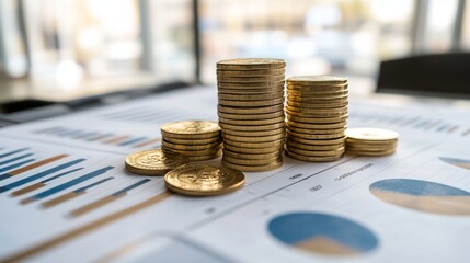 Budget planning and management concept Company budget allocation for business or project management Corporate finance and annual strategic plan