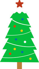 A xmas tree with snow