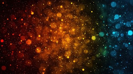 Abstract Bokeh Background with Orange and Blue Lights