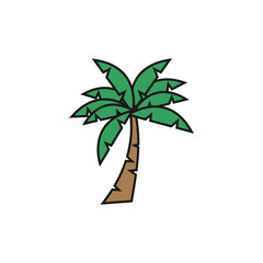 Palm tree icon logo design template isolated illustration