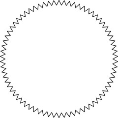 Star shape line. Geometric element