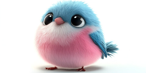 Fototapeta premium Close-Up Pastel-Colored Bird in Delicate 