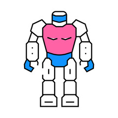 toy robot toy baby line icon vector. toy robot toy baby sign. isolated symbol illustration