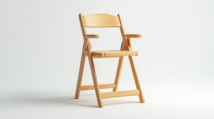 Modern High Chair in Cinematic Lighting - Realistic Product Photography on White Background