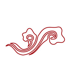 line art monoline cloud traditional for lunar new year