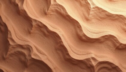 Textured clay surface with flowing wavy patterns in warm beige tones for artistic design purposes