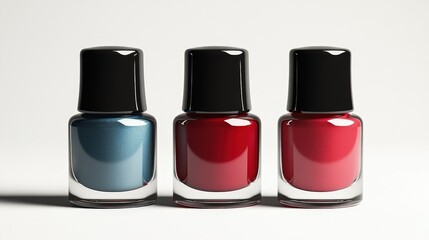 Obraz premium Cinematic Nail Polish Bottle Product Photography on White Background