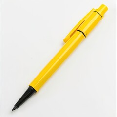 Permanent yellow marker on a white background. 