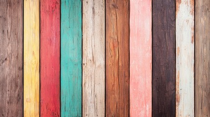Colorful Reclaimed Wood Paneling Background Texture