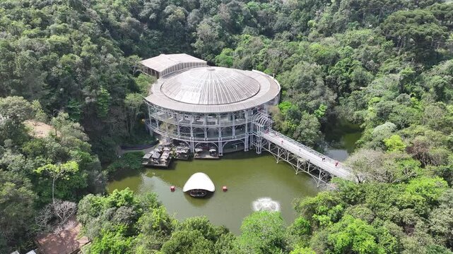 Curitiba Brazil. Wire Opera At Curitiba In Parana Brazil. Theatre Landscape. Tourism Travel. Nature Park. Wire Opera At Curitiba In Parana Brazil. Botanical Scenery.