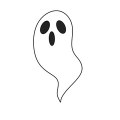 A ghostly figure with a mouth open and three eyes