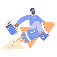 Businessman. Flat Vector Illustration