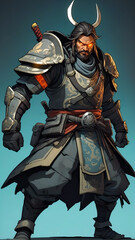 Fototapeta premium cartoon medieval knight 