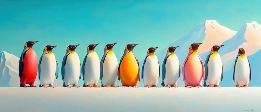 A group of penguins huddled together for warmth.