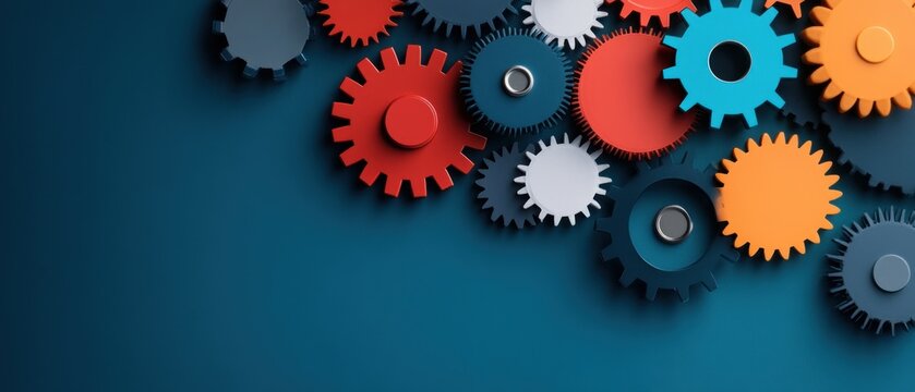 Gears turning smoothly together, representing how consistent actions lead to positive outcomes and change over time.