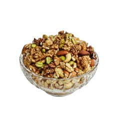 Fototapeta premium Assorted Nuts in Glass Bowl