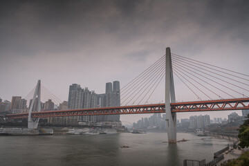 The bridge and business district of Chongqing, China