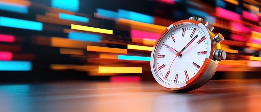 Time tracking powered by Big Data depicted as a visual representation of time usage analytics. - Powered by Adobe
