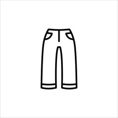Pants Icon. Simple pants icon for social media, app, and web design. Vector illustration.