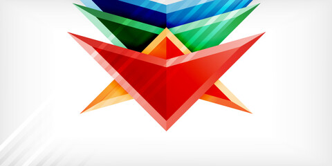 Abstract background color triangles and arrows composition. Vector Illustration For Wallpaper, Banner, Background, Card, Book Illustration, landing page