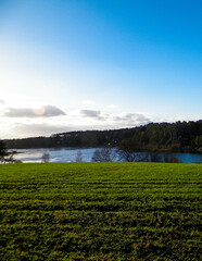 Fototapeta premium Wysockie lake at December. Kashubia. Northern Poland