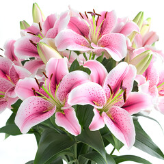 Obraz premium pink lily flowers