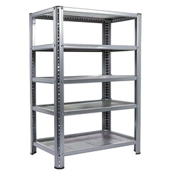 Silver metal storage shelves Transparent 